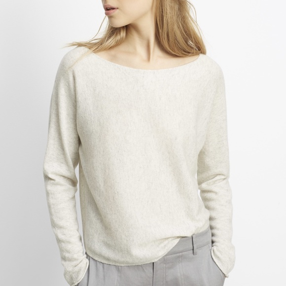 Vince Sweaters - Vince. Boatneck Cashmere Blend Sweater
